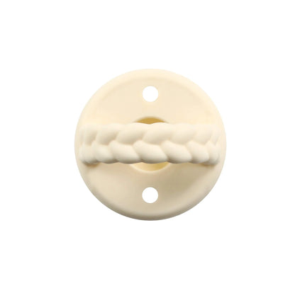 Sweetie Soother Braid Pacifier Set of 2 Toast and Buttercream