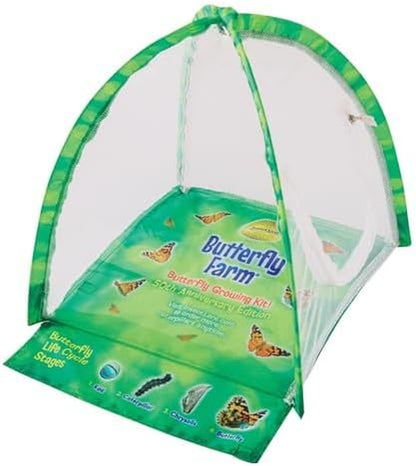 Butterfly Farm™ | Butterfly Kit with Live Cup of Caterpillars | 5 Caterpillars, Reusable Habitat, STEM Butterfly Journal & More