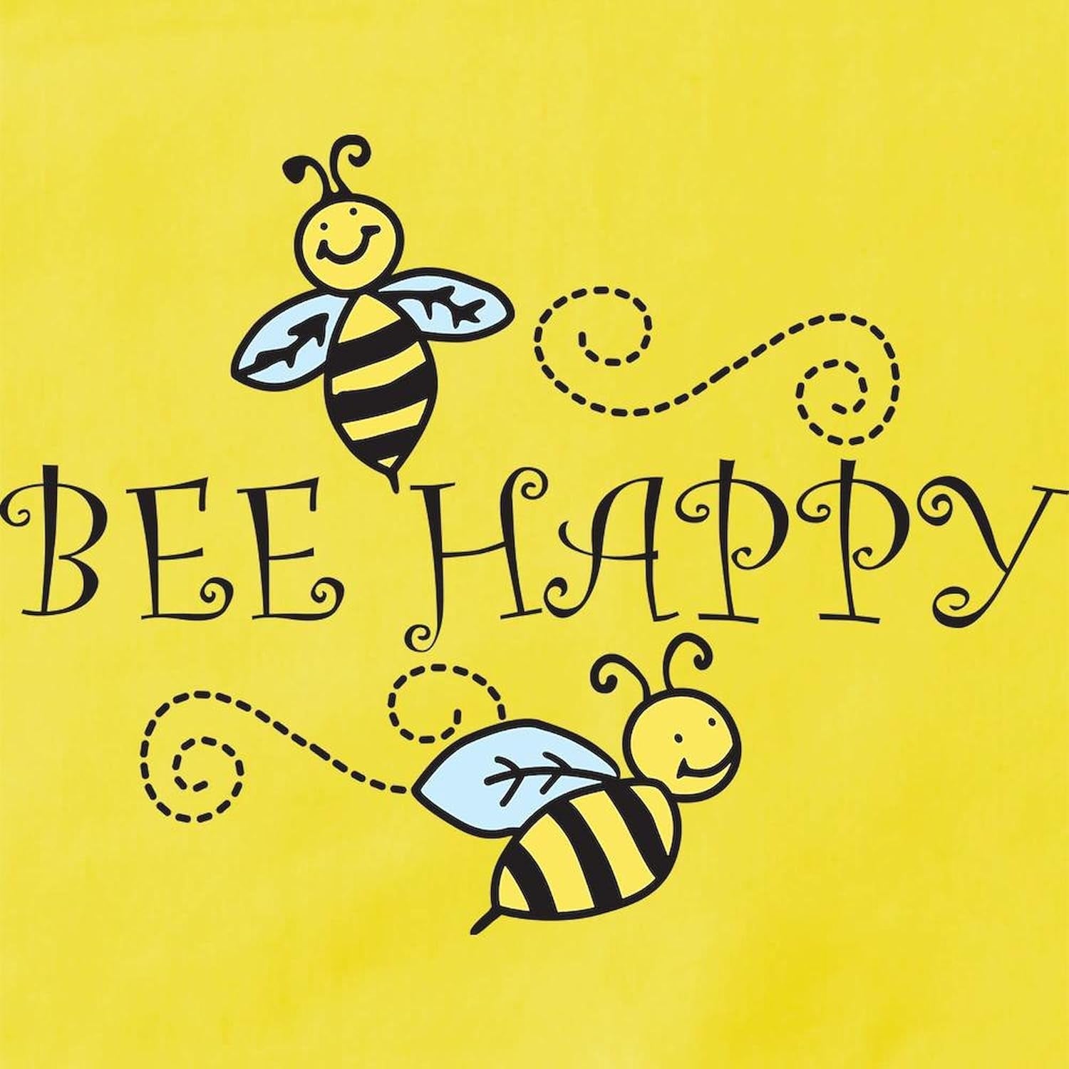 Bee Happy Kitchen Apron with Pockets, Grilling Apron, Baking Apron