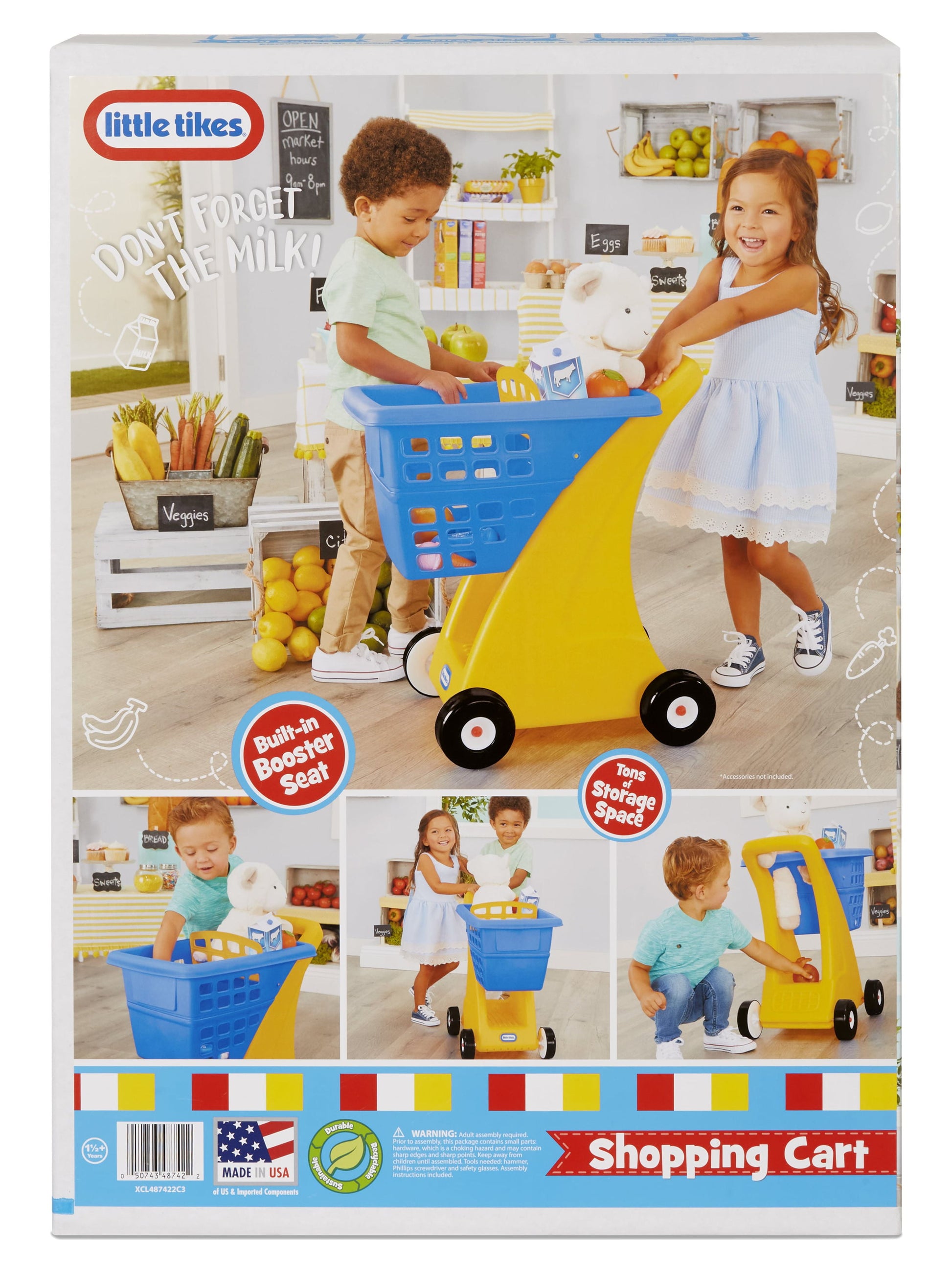 Shopping Cart-Yellow & Blue