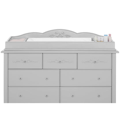 Evolur Aurora Change Tray I Lasting Quality I Intricate Ribbon Bow Scrollwork, Silver Mist
