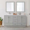 Maybell 61 In. Double Sink Pearl Gray Bath Vanity with White Cultured Marble Top (Assembled)
