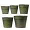 5Pcs Galvanized Buckets Rustic Farmhouse Metal Pail Bucket Flower Bucket Plants Pot Home Indoor Outdoor Decor Tin Planter