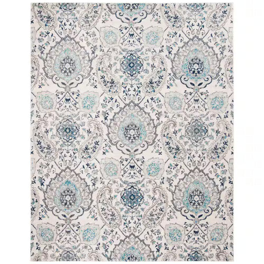 Madison Cream/Light Gray 9 Ft. X 12 Ft. Border Area Rug