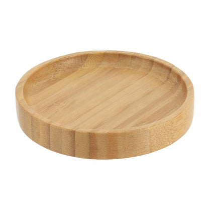 Natural Bamboo Soap Dish - Eco-Conscious Wooden Bar Soap Holder, Elegant round Design - Perfect Accessory for Bathroom & Kitchen Sinks, Durable Tray for Soap Storage