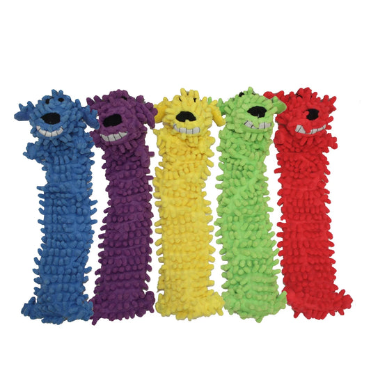 Stuffing Free Floppy Moppy Loofa Plush Dog Toy, 12", Color May Vary