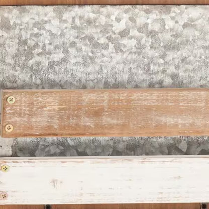 Brown Wood Farmhouse Magazine Rack Holder