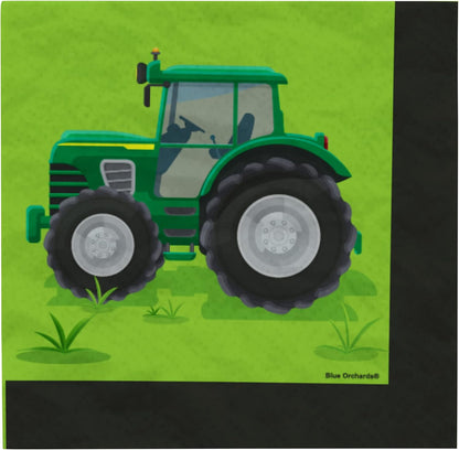 Tractor Value Party Supplies Pack (64 Pieces for 20 Guests) - Tractor Birthday Party Supplies, Tractor Party Supplies, Tractor Plates, Farm Animal Party, Tractor Theme Baby Shower