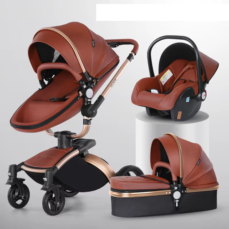 2025 Luxury Baby Stroller 3 in 1 Newborn Stroller Baby Car Carriange Shell Type Pushchair High Quality Baby Pram High Landscape