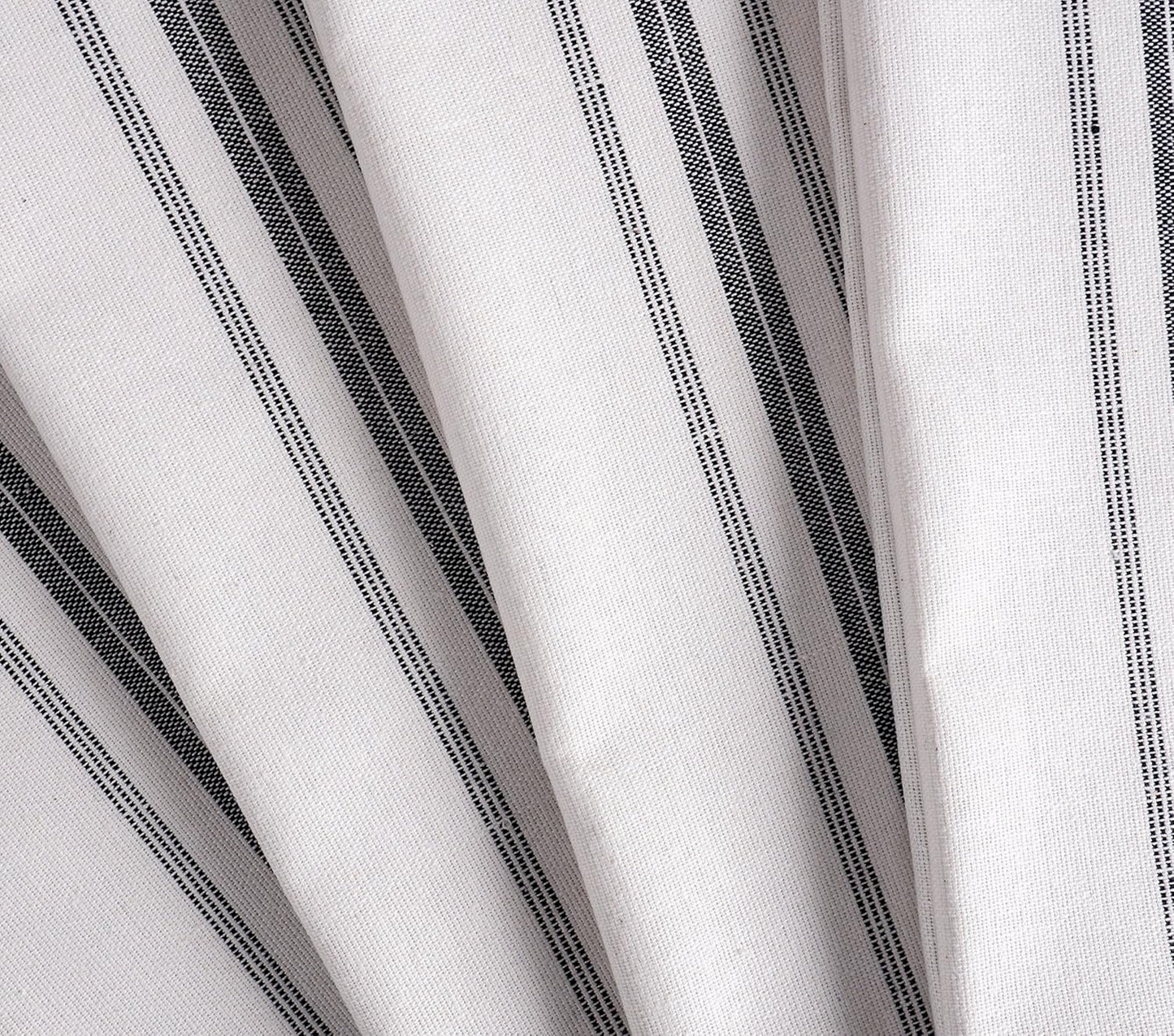 Classic Farmhouse Stripe Kitchen Towels, Pure Cotton Dish Towels, Towel Dish Cloths for Cooking, Cleaning, and Dining, Set of 12, Charcoal