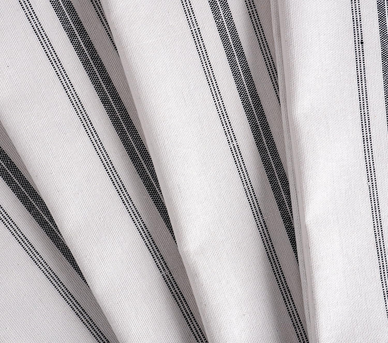 Classic Farmhouse Stripe Kitchen Towels, Pure Cotton Dish Towels, Towel Dish Cloths for Cooking, Cleaning, and Dining, Set of 12, Charcoal