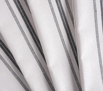 Classic Farmhouse Stripe Kitchen Towels, Pure Cotton Dish Towels, Towel Dish Cloths for Cooking, Cleaning, and Dining, Set of 12, Charcoal