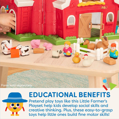 Little Farmer’S Playset Farm Set with 25 Pieces, Toddler and Preschool Toys