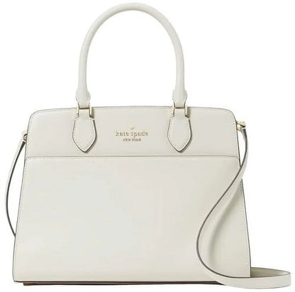 Kate Spade Madison Medium Top Zip Satchel Crossbody Black Saffiano Leather