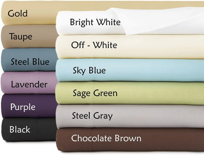 White King Flat Sheet Only, 132" X 110" Oversized Top Sheets, Hotel Collection Bedding, California/King Top Sheet Stays Tucked on Toppers, Pillow Tops, White Flat Sheets