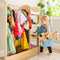 See and Store Dress-Up Center – Natural: Armoire for Kids with Mirror & Shelves, Clothes Rack and Shoe Storage Dresser with Bottom Tray - Toddlers Room Furniture