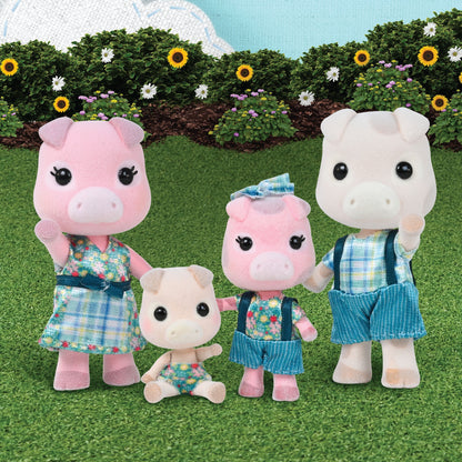 the Oinksters Pig Family, 4-2.25Inch Mini Doll Figures, Children Ages 3+
