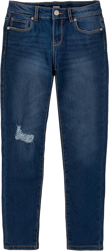Girls' Full-Length Stretch Denim Pants & Jeggings, Skinny Fit, High Rise Waist