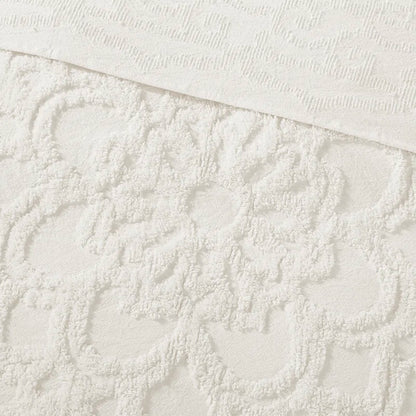 Laetitia Tufted Cotton Chenille Medallion Comforter Set