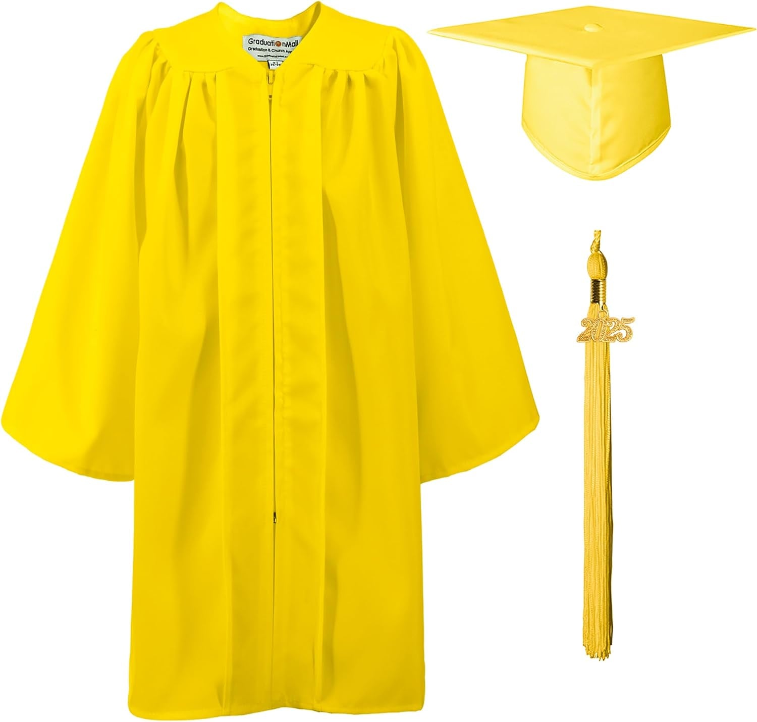 Matte Kindergarten Graduation Gown Cap Set with 2025 Tassel