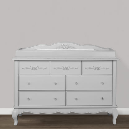 Evolur Aurora Change Tray I Lasting Quality I Intricate Ribbon Bow Scrollwork, Silver Mist