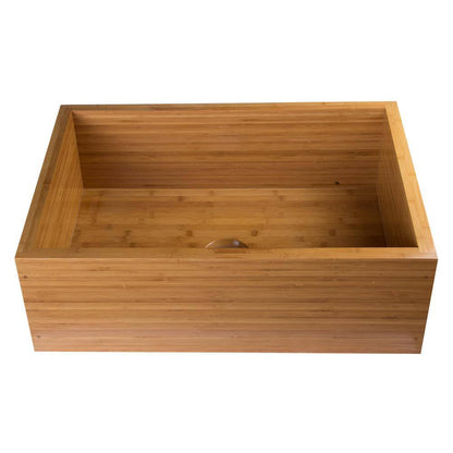 Farmhouse/Apron-Front Bamboo 30 In. Single Bowl Kitchen Sink