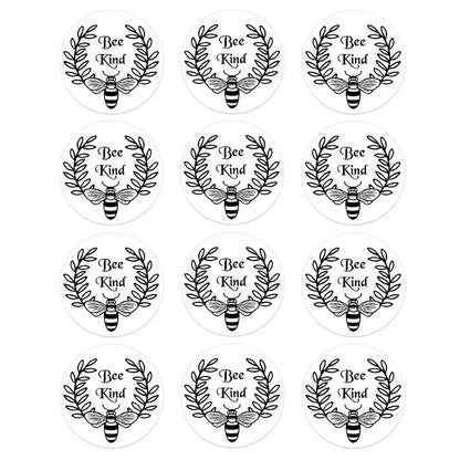 24/48Pcs Bee Kind Bee Happy Stickers for Wedding Birthday Party Baby Shower Decor Cute Animal Bee Stickers Kids Toy Gift