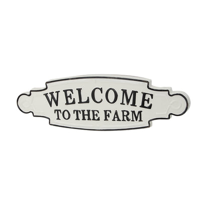 Indoor Black Iron Welcome Sign Wall Decor, Set of 1