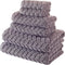 100% Turkish Cotton Jacquard Luxury Towel Set – Quick Dry Non-Gmo Ultra-Soft, Plush and Absorbent Luxury Durable Turkish Towels Set (Grey, 6 Pcs Towel Set)