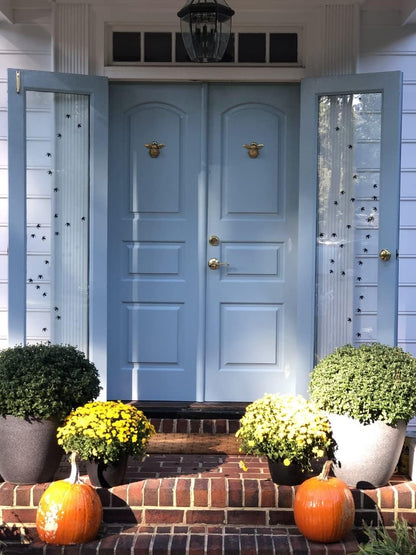 Bee Door Knocker for Front Door | Polished Solid  | Brass Knockers with Strike Plate | UPVC | Bumblebee Front Door Furniture with a Unique Design (Brass)