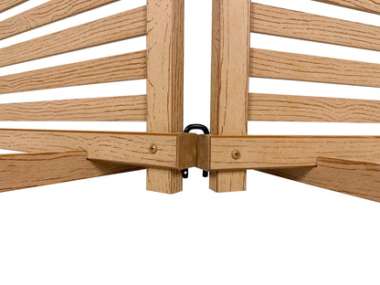 ZP19072 1.8 Ft H X 3.7 Ft W Woodtek Vinyl Cedar Color Slatted Portable Puppy Fence Kit (2 Panels)