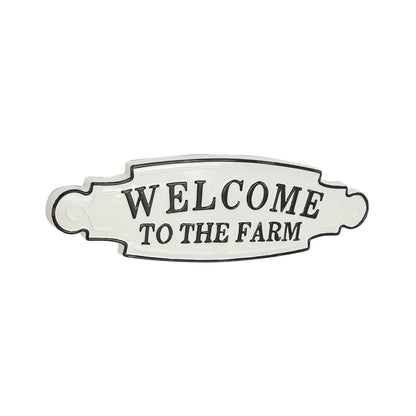 Indoor Black Iron Welcome Sign Wall Decor, Set of 1