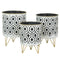 Andrey round Metal Modern Indoor Pot Planters (Set of 3)