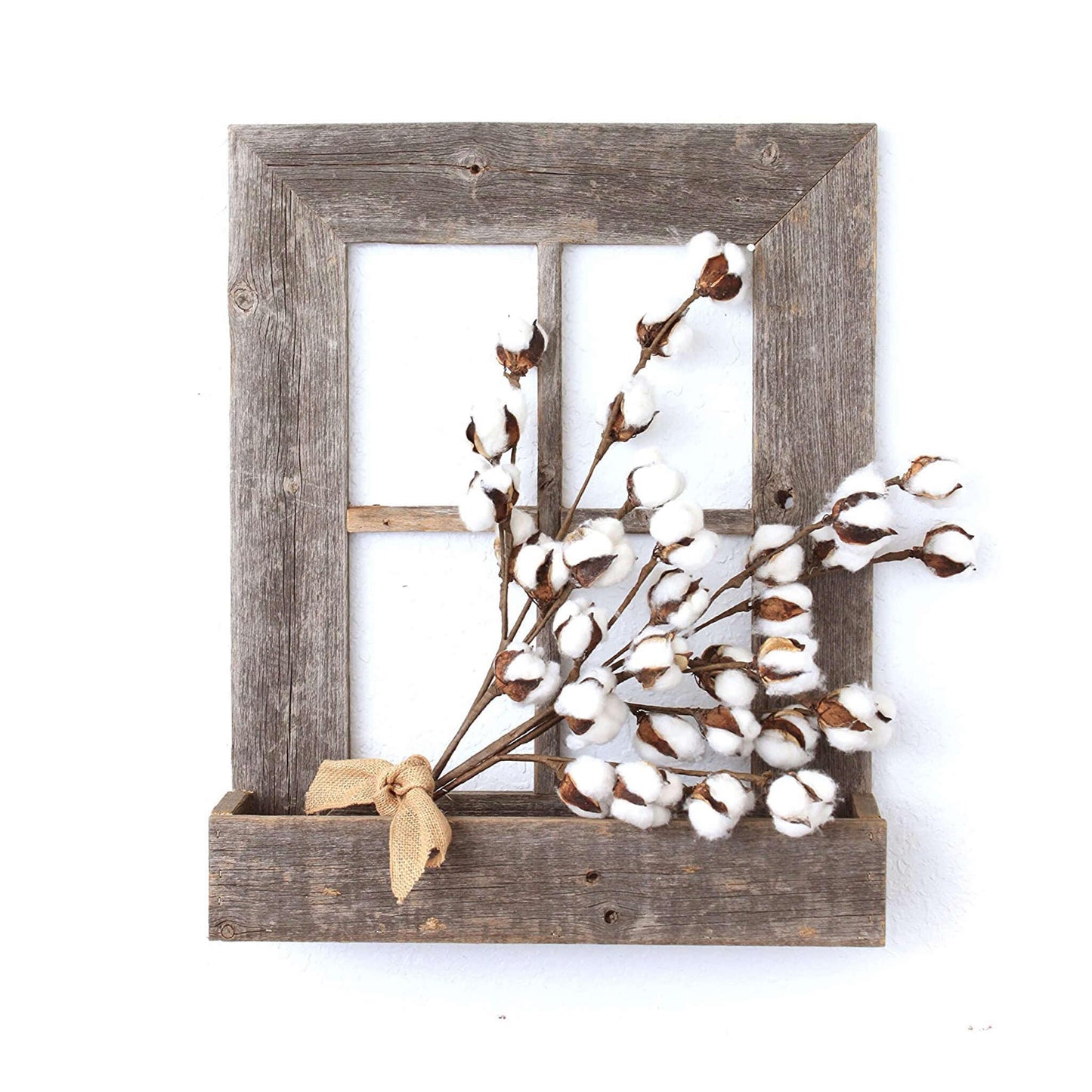 22X18 Rustic Weathered Grey Window Frame With Planter