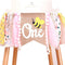 1St Happy Birthday Banner - Highchair Banner Tassels for Girl&Boy Birthday Party Decoration,Baby Birthday Photo Props Party Supplies(Bee)