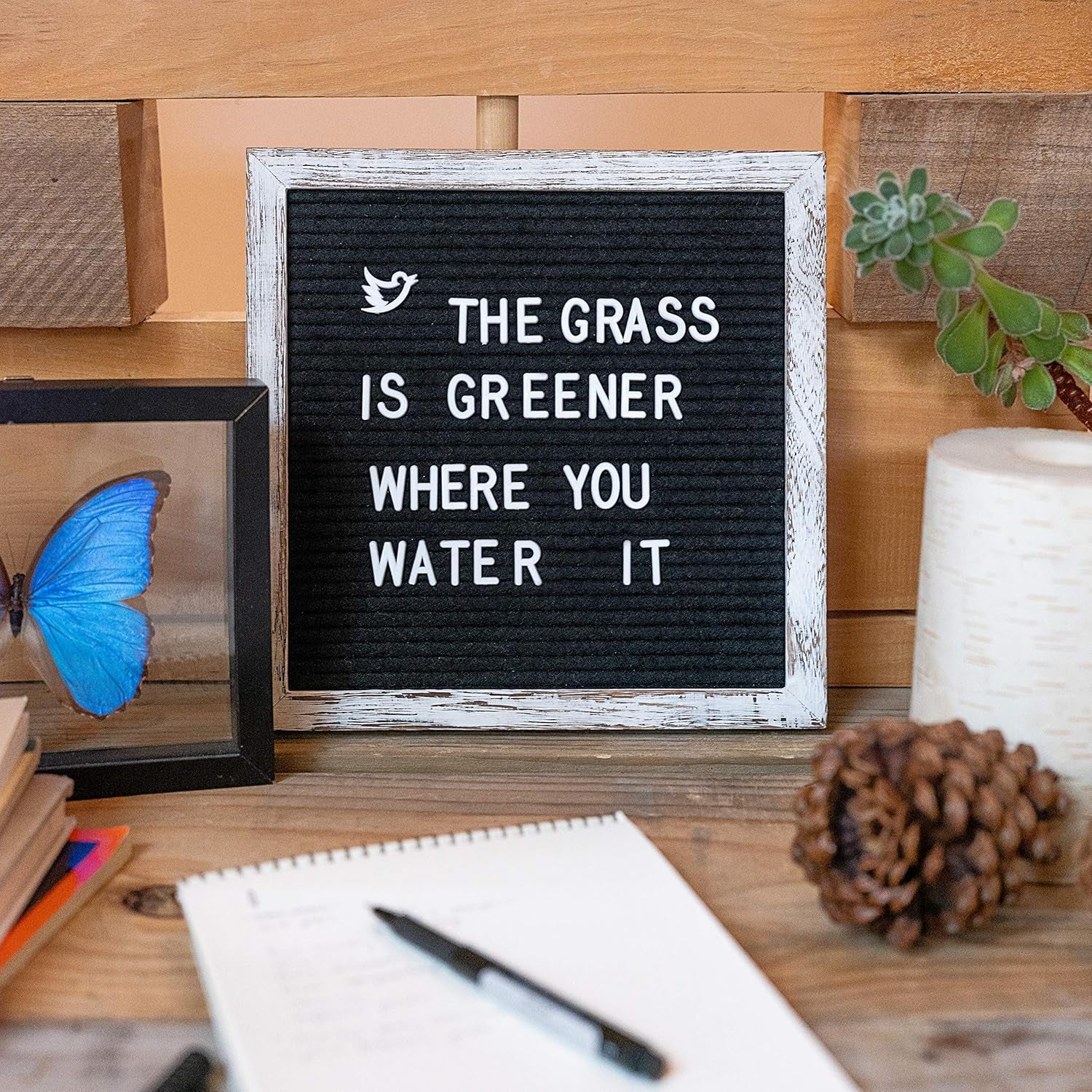 Felt Letter Board with Letters and Numbers 10X10 Inch, Felt Board with Letters Back to School Sign Classroom Decor, Baby Announcement Sign, First Day of School Board, Wifi Password Sign