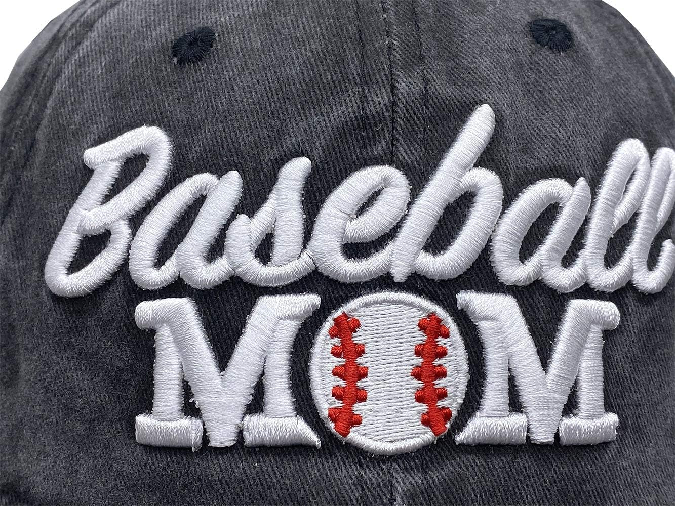 Baseball Mom Ponytail Baseball Cap Messy Bun Vintage Washed Distressed Twill Plain Hat for Women