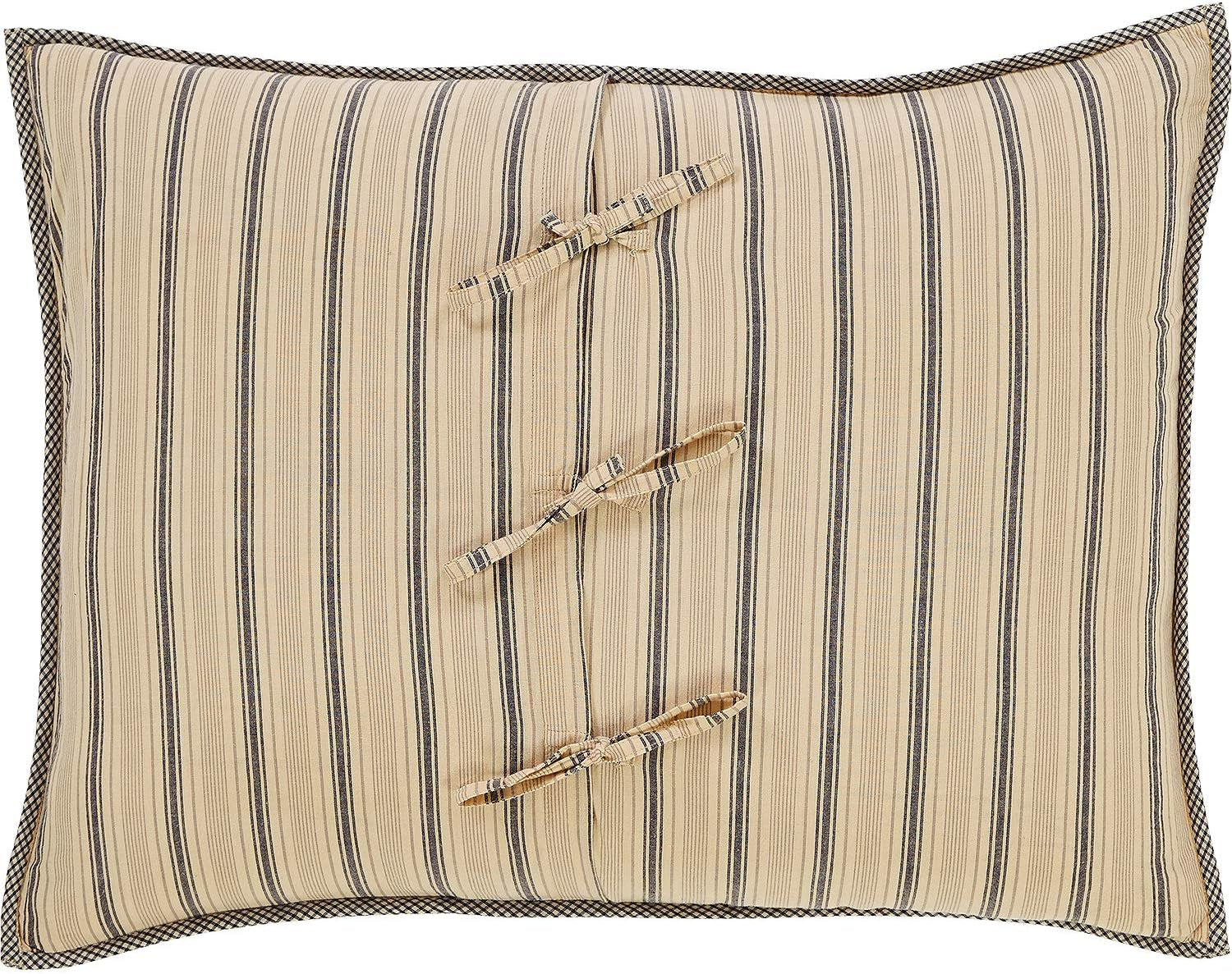 Sawyer Mill Patchwork Chambray Cotton Farmhouse Bedding Pre-Washed Square Sham Queen Quilt Set, Twin, Charcoal Grey