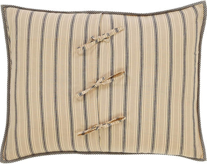 Sawyer Mill Patchwork Chambray Cotton Farmhouse Bedding Pre-Washed Square Sham Queen Quilt Set, Twin, Charcoal Grey