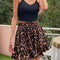 V-Neck Cami and Leopard Skirt Set