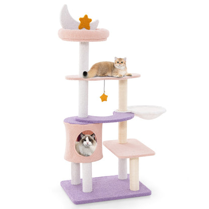 Multi-Level Cat Tower with Sisal Covered Scratching Posts for Small Cats