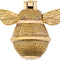Bee Door Knocker for Front Door | Polished Solid  | Brass Knockers with Strike Plate | UPVC | Bumblebee Front Door Furniture with a Unique Design (Brass)