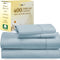 100% Cotton Sheets, Softest Queen Sheet Set, Cooling Sheets for Queen Size Bed with Deep Pockets, 400 Thread Count Sateen, Bedding Sheets & Pillowcases, Queen Sheets (Sky Blue)