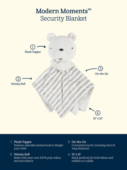 by Gerber Baby & Toddler Girl or Boy Unisex Plush Security Blanket, Ivory Sheep