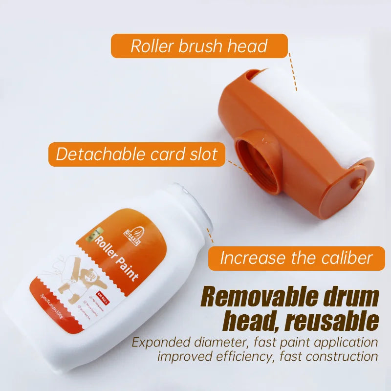 Wall Repair Roller Paint Household Supply Cleaning Tool White Water Based Latex Paint Roller DIY Renovation Wall Spackle Roller