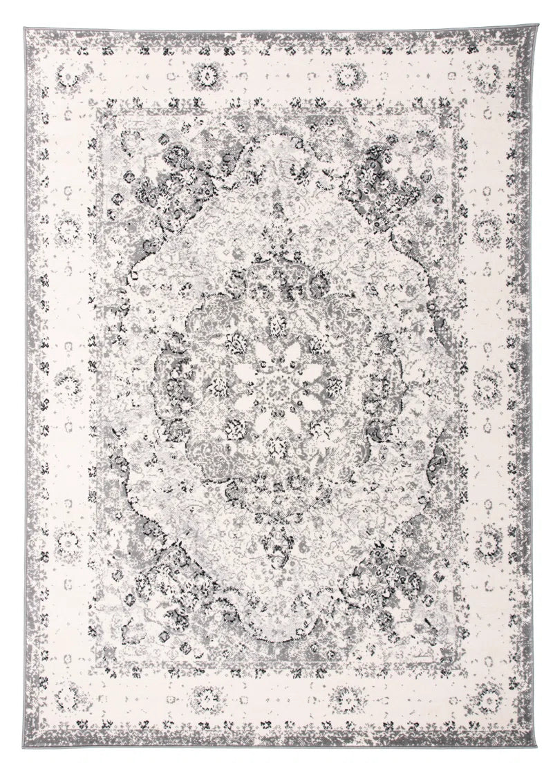 Hector Performance Oriental Gray/Ivory/Black Indoor Rug