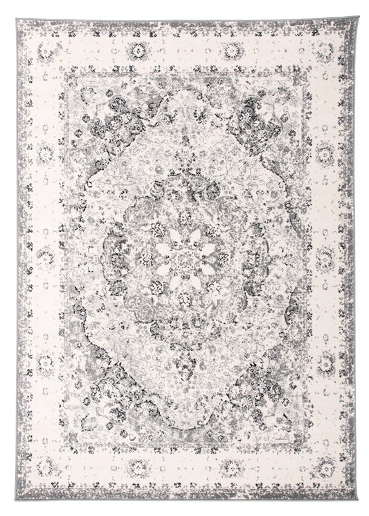 Hector Performance Oriental Gray/Ivory/Black Indoor Rug
