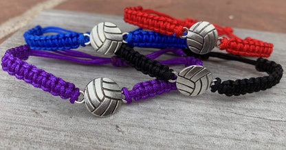 Volleyball Charm Bracelet- Adjustable Bracelets with Volleyball Charm. Ideal Volleyball Gifts & Souvenir for Volleyball Players. Unisex Friendship Bracelet