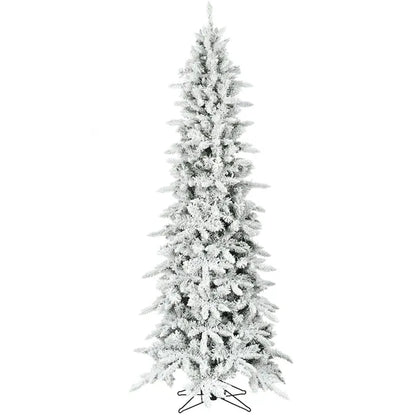 9-Ft Mountain Pine Pre-Lit Flocked White Artificial Christmas Tree with Color Changing LED Lights