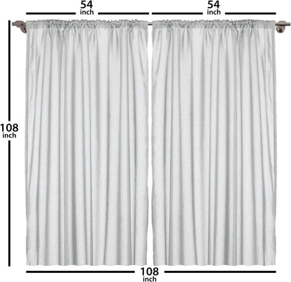 Paris Curtains, Eiffel Tower Bridge Capital City Cloudscape Monochrome Style Picture Print, Living Room Bedroom Window Drapes 2 Panel Set, 108" X 108", Dimgray and Salmon
